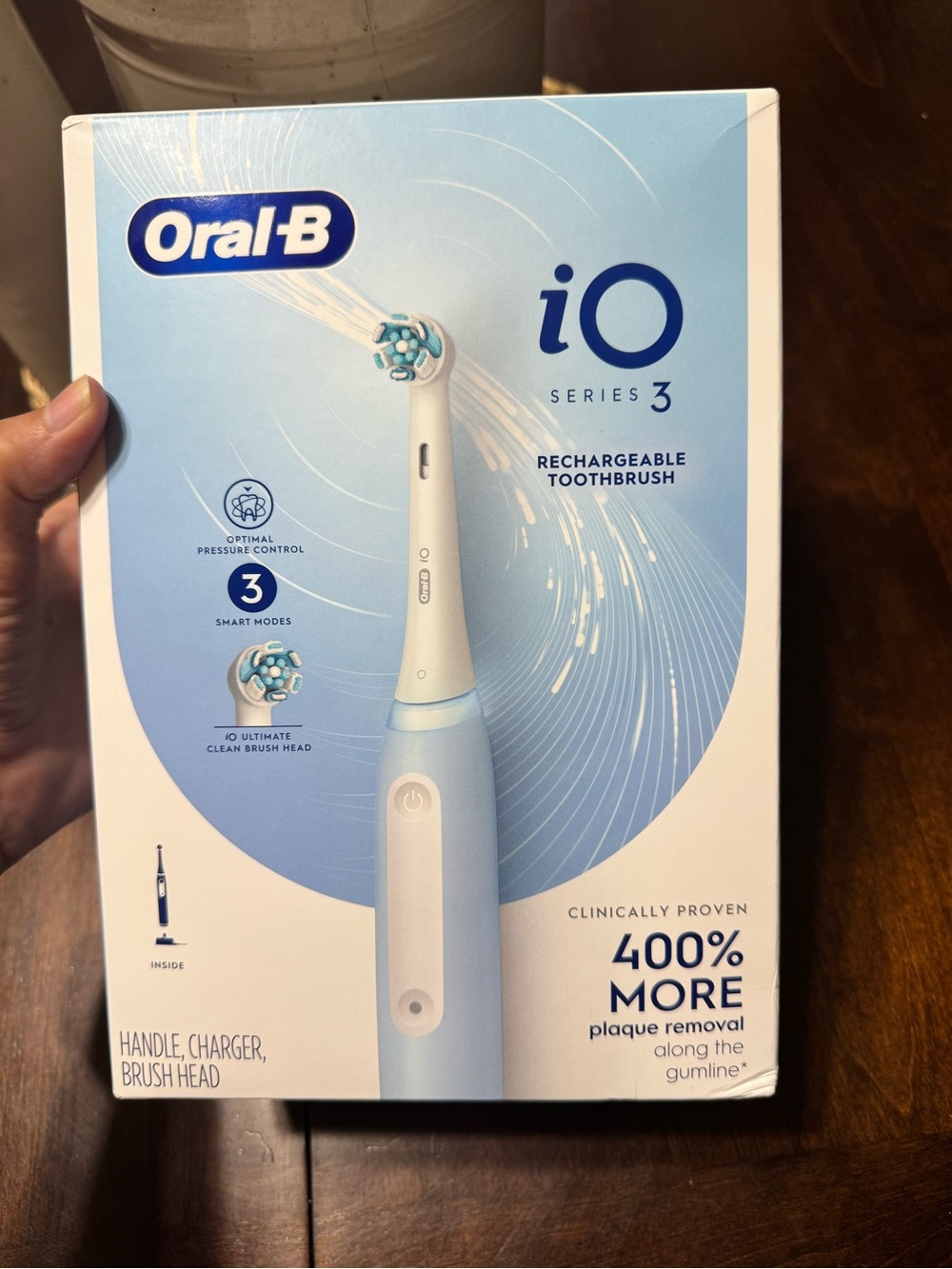 NEW Oral-B iO Series 3 Rechargeable Electric Toothbrush Icy Blue